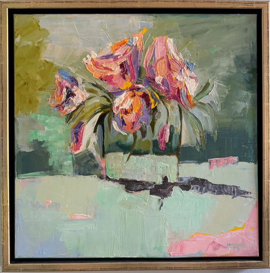 "Pinks", 22" x 22"