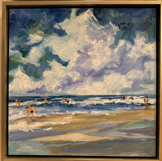 "Sunbathers", 22 x 22