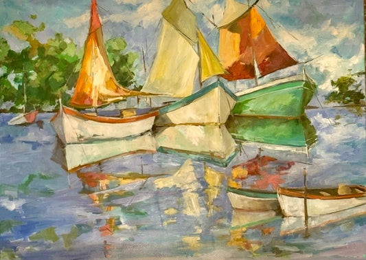 "Under Full Sail", 36 x 48